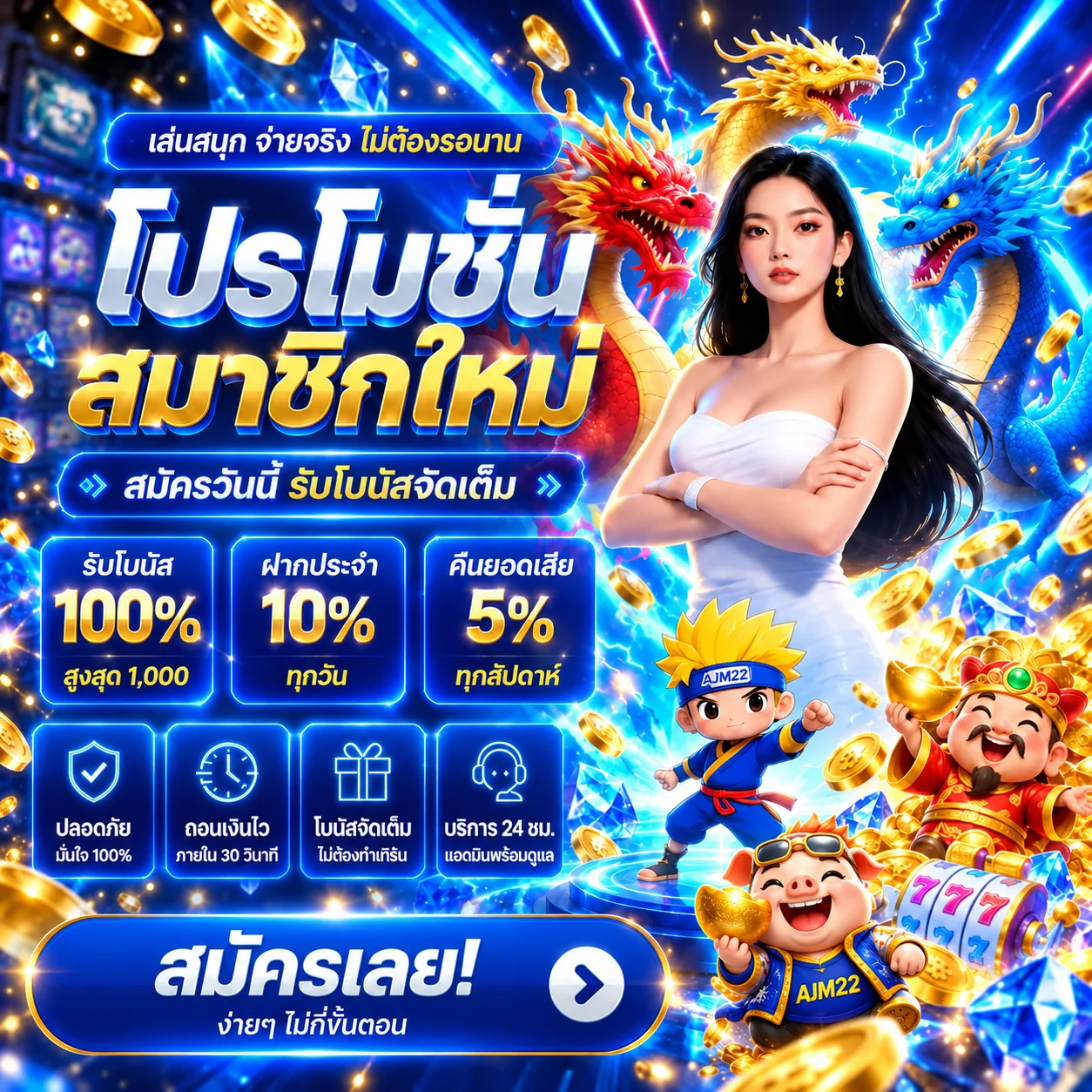 ภาพแนะนำสมัคร ajm22 และวางแผนโบนัสอย่างรอบคอบ
